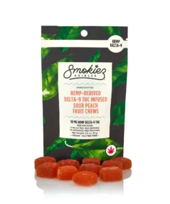 Sour Peach 10pk 50mg Hemp Delta-9 Gummies