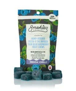 Sour Blue Raspberry 10pk 100mg Hemp Delta-9 Gummies