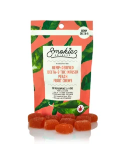 Peach 10pk 50mg Hemp Delta-9 Gummies